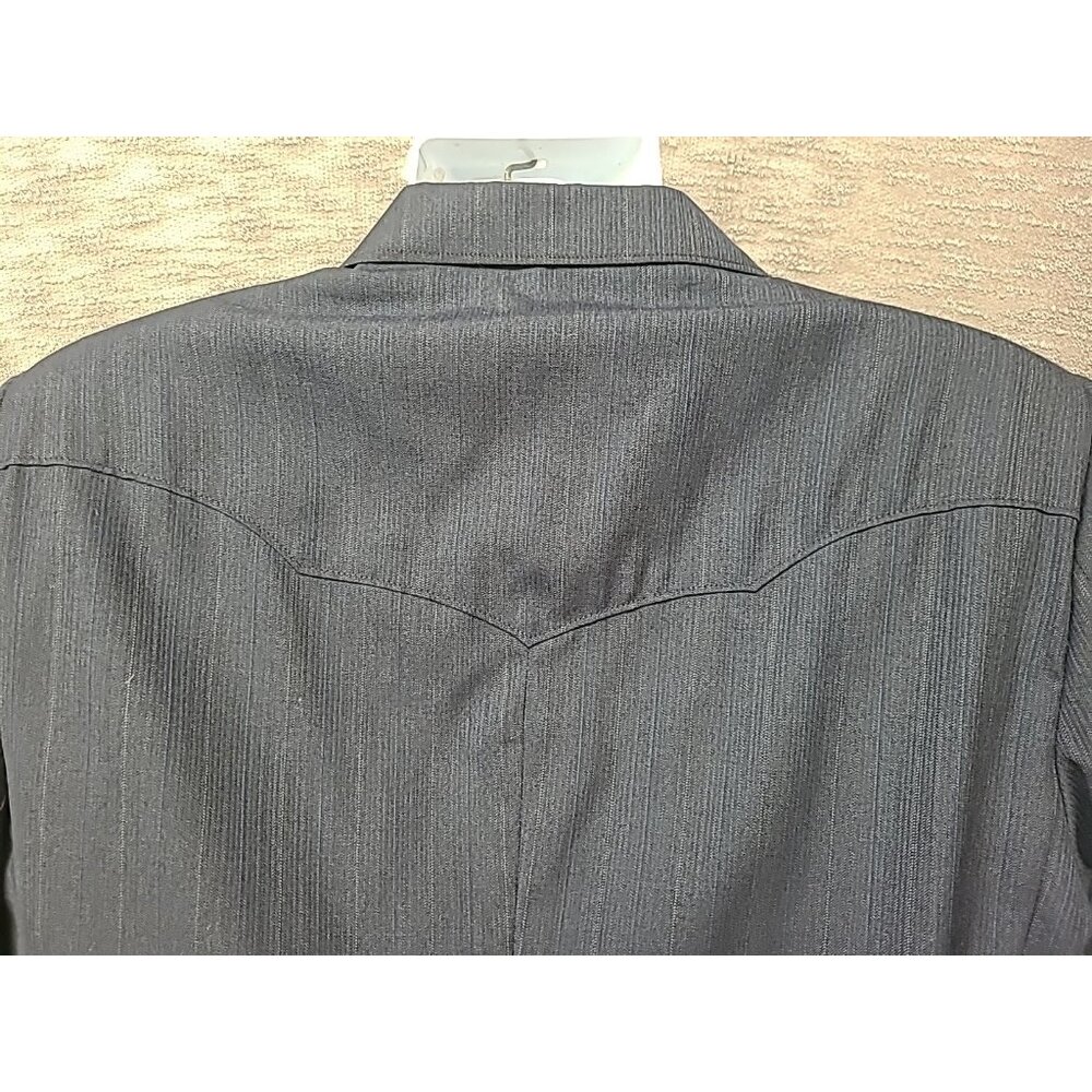 Luskey’s Men’s Western Sport Coat L Blue Wool Blend 2 Button Blazer Jacket - Picture 7 of 16